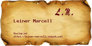 Leiner Marcell névjegykártya